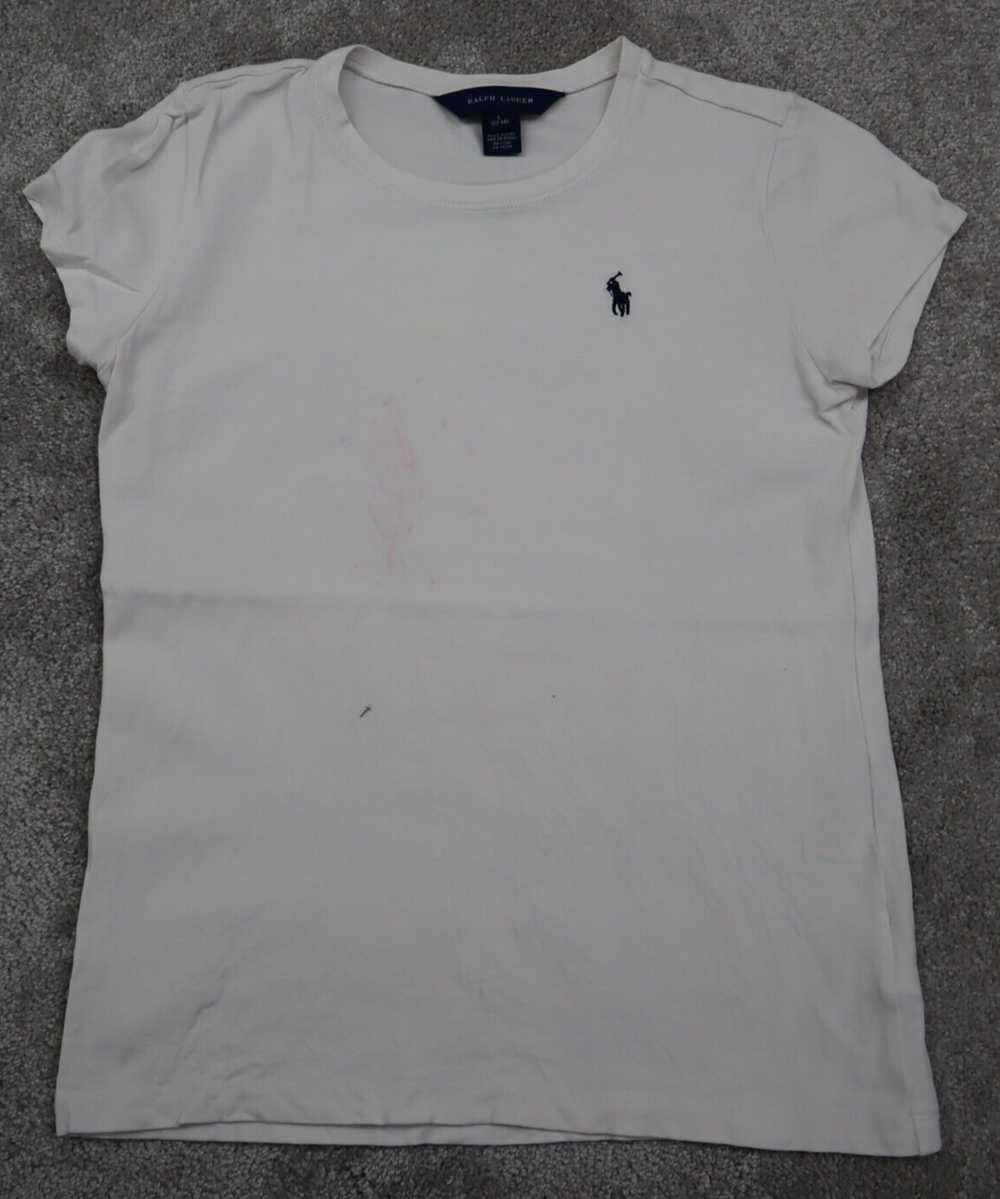 Ralph Lauren Sports T-Shirt Girls Large L White S… - image 1