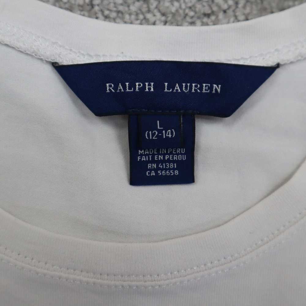 Ralph Lauren Sports T-Shirt Girls Large L White S… - image 5