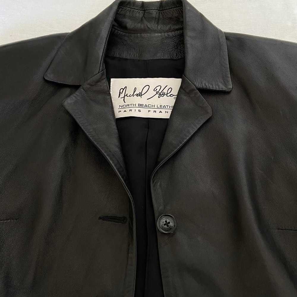 michael hoban black leather jacket - image 2