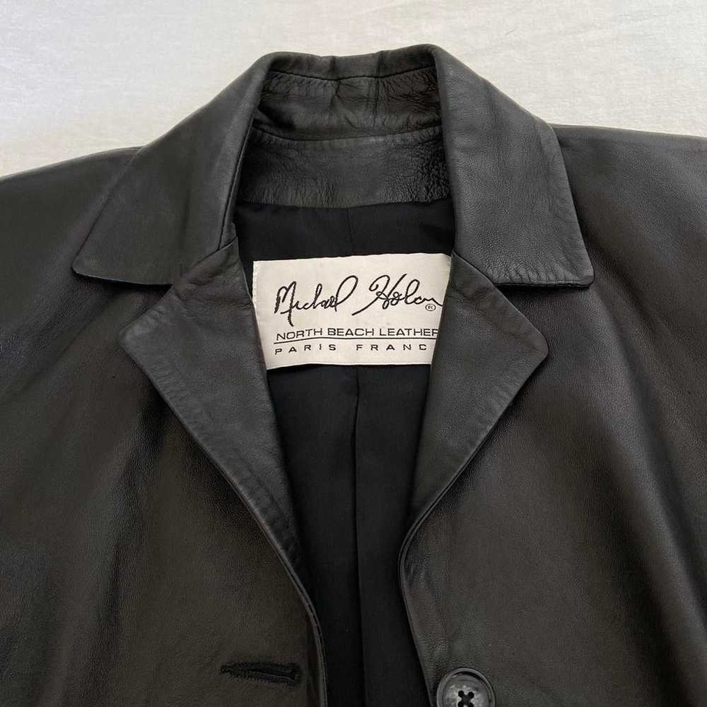 michael hoban black leather jacket - image 3