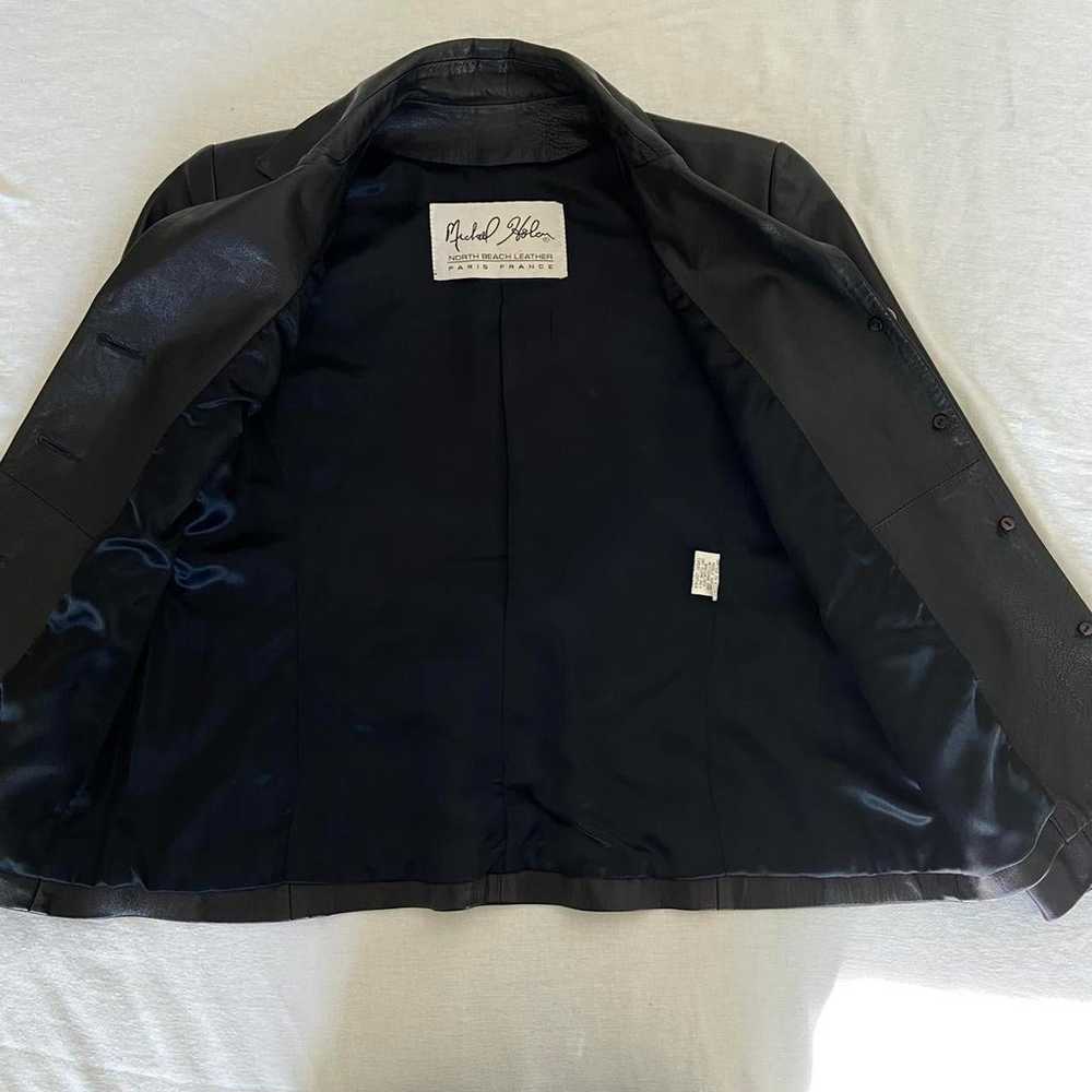 michael hoban black leather jacket - image 4