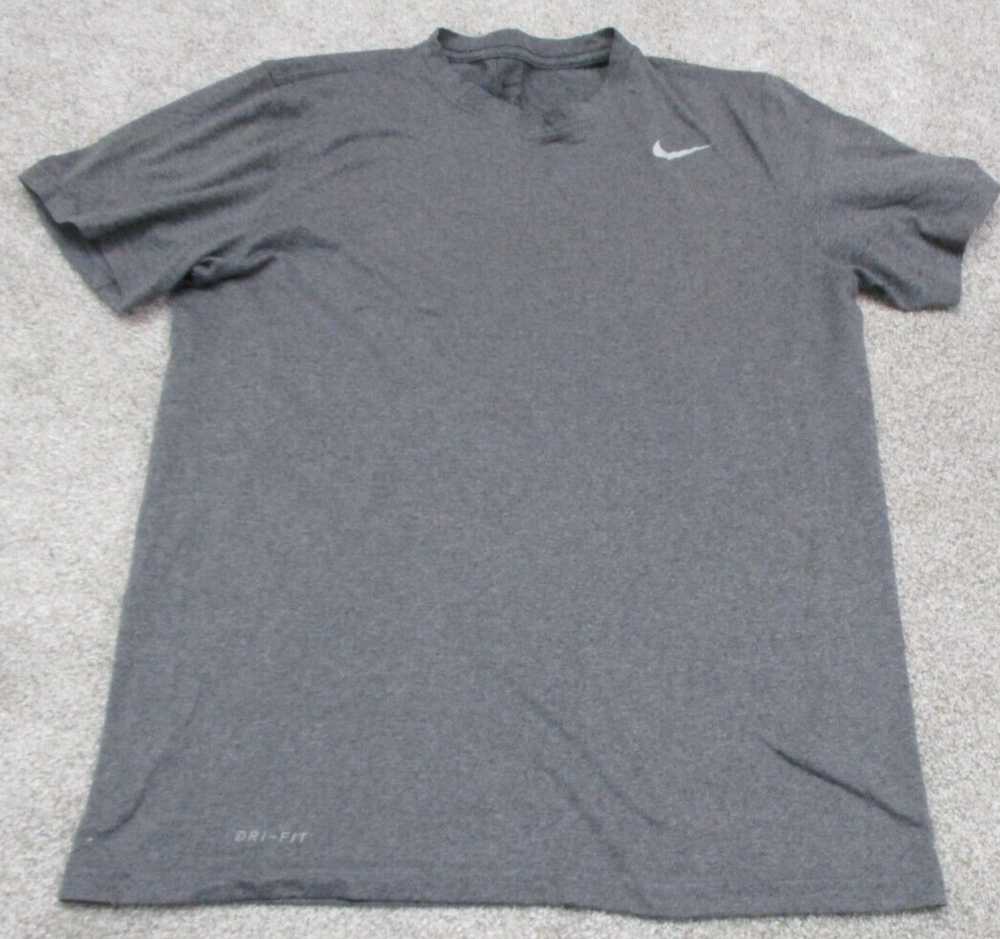 Nike Dri Fit Athletics T-Shirt Boys Medium Gray S… - image 1