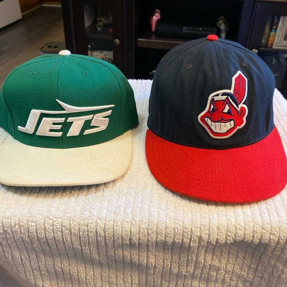 New era vintage hat and New York Jets Mitchell & … - image 1