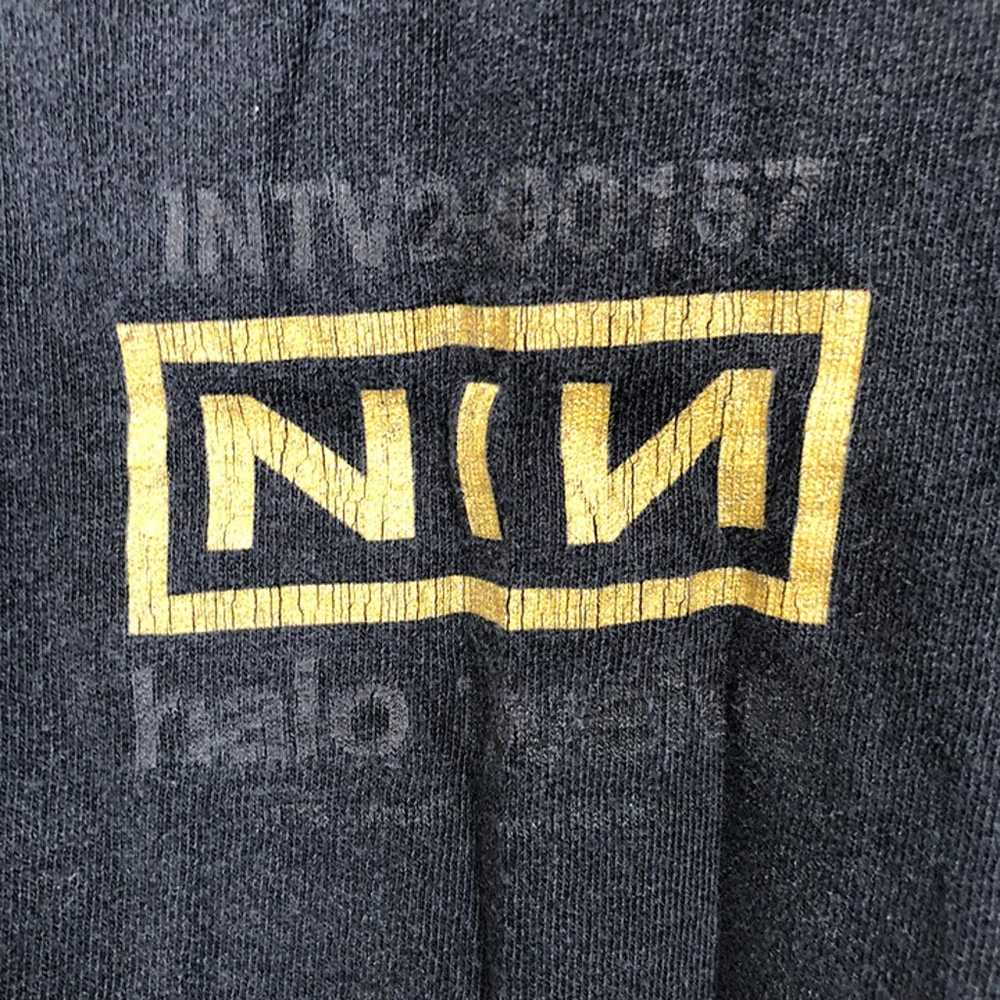 Vintage 90's Nine Inch Nails T-Shirt Top Tee Indu… - image 7