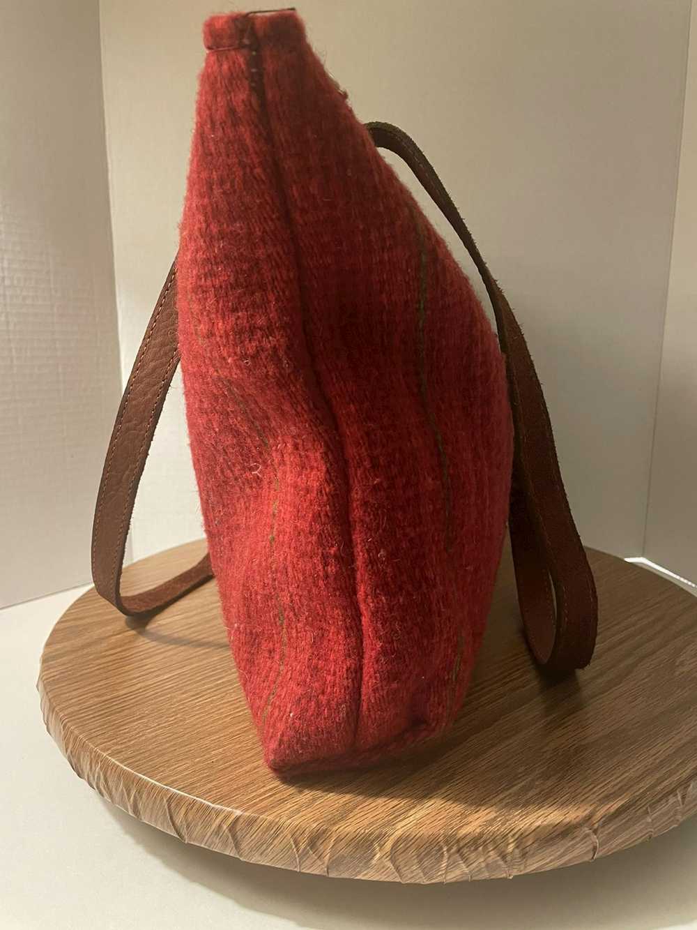 Other Finding Vettey 100% Wool Red Handbag Tote L… - image 3