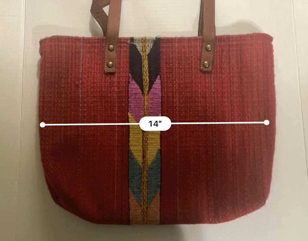 Other Finding Vettey 100% Wool Red Handbag Tote L… - image 9