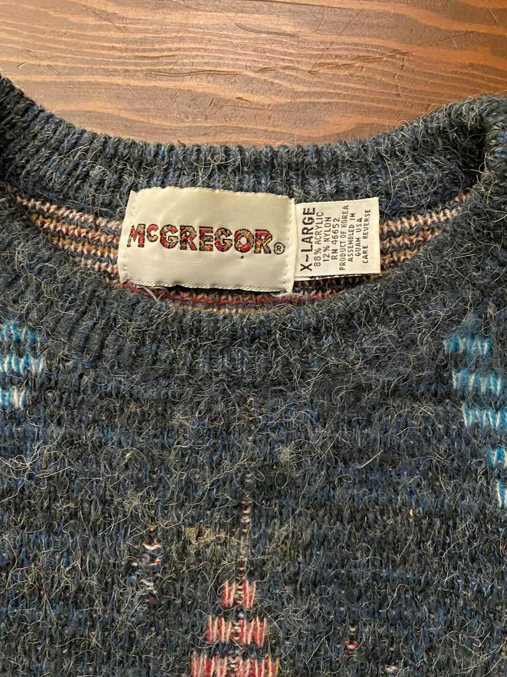 Coloured Cable Knit Sweater × Mcgregor × Vintage … - image 4