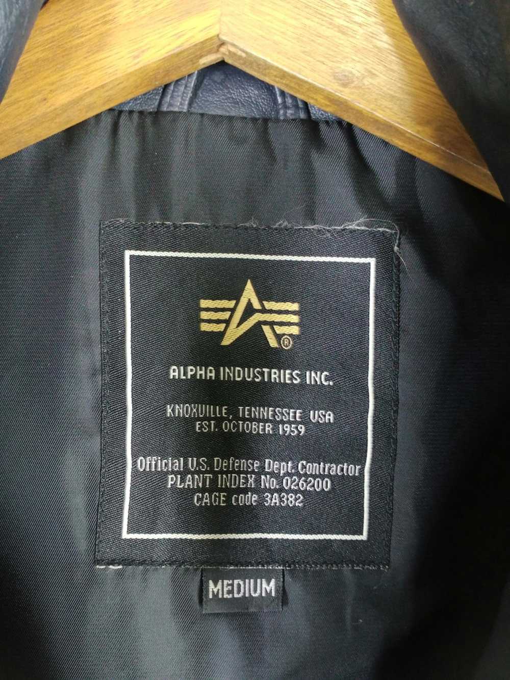 Alpha Industries × Genuine Leather × Vintage VINT… - image 12
