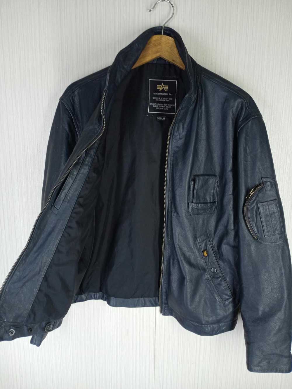 Alpha Industries × Genuine Leather × Vintage VINT… - image 7