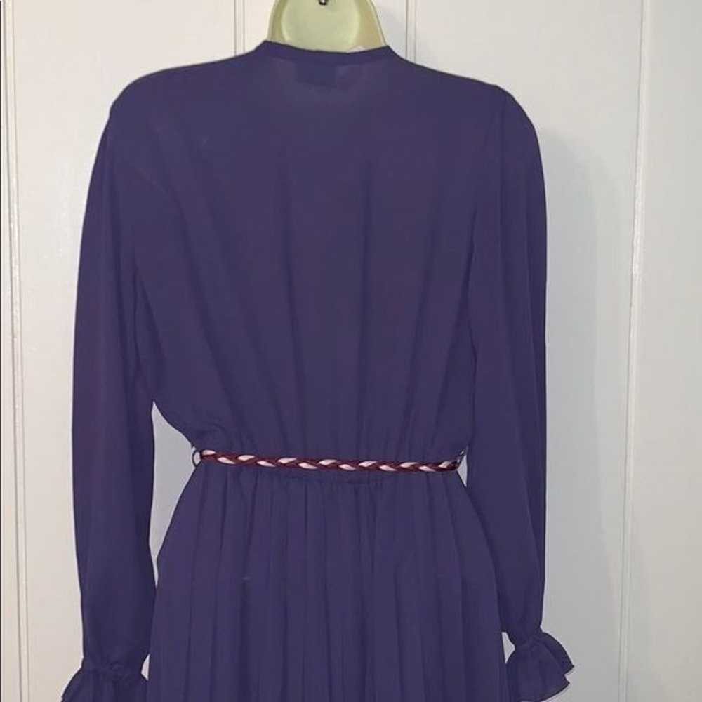 Vtg 60s/70s Lady Carol  purple chiffon dress - image 5