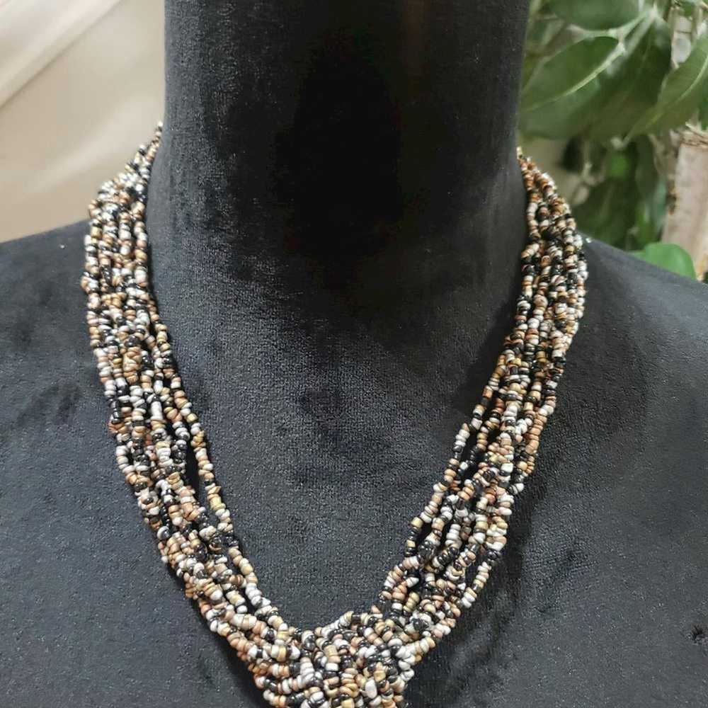 Other Fashion Multi Strand Glass Seed Beaded Chok… - image 2