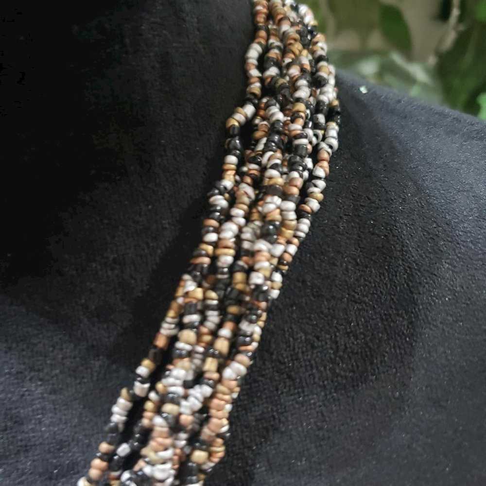 Other Fashion Multi Strand Glass Seed Beaded Chok… - image 3