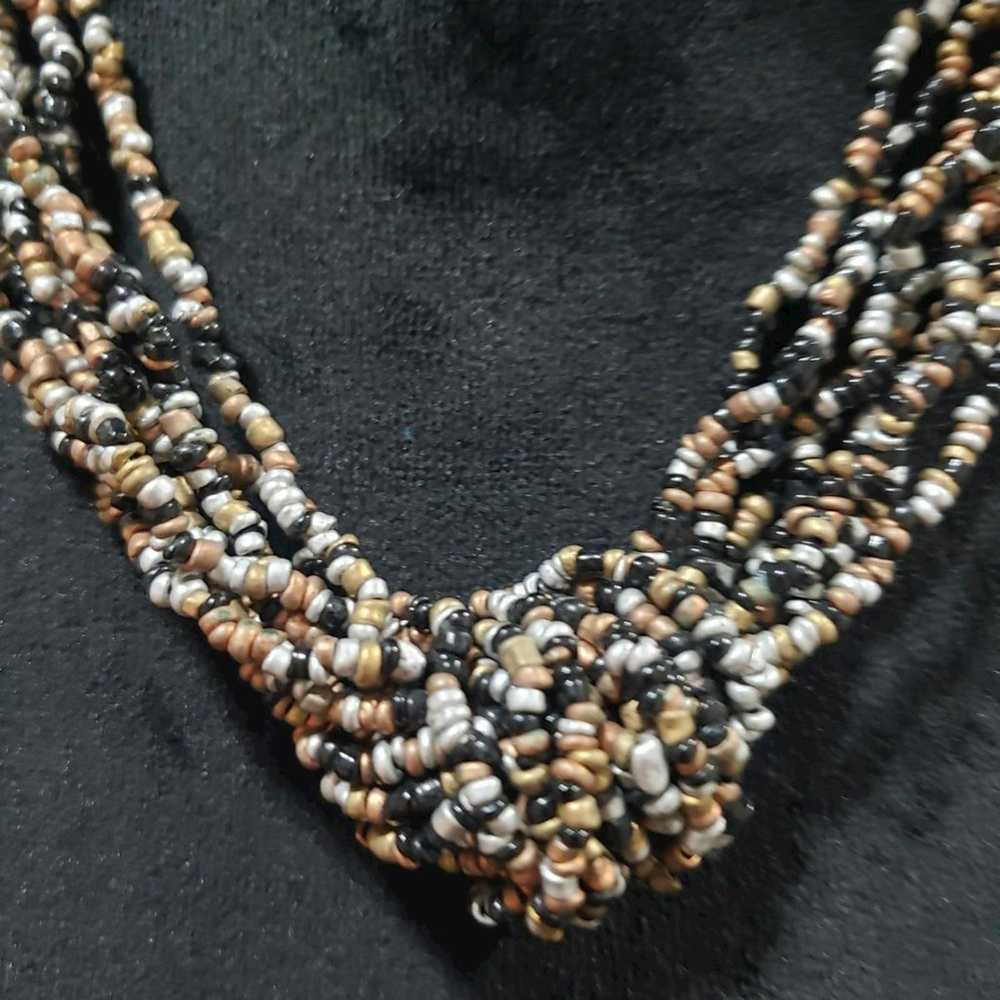 Other Fashion Multi Strand Glass Seed Beaded Chok… - image 4