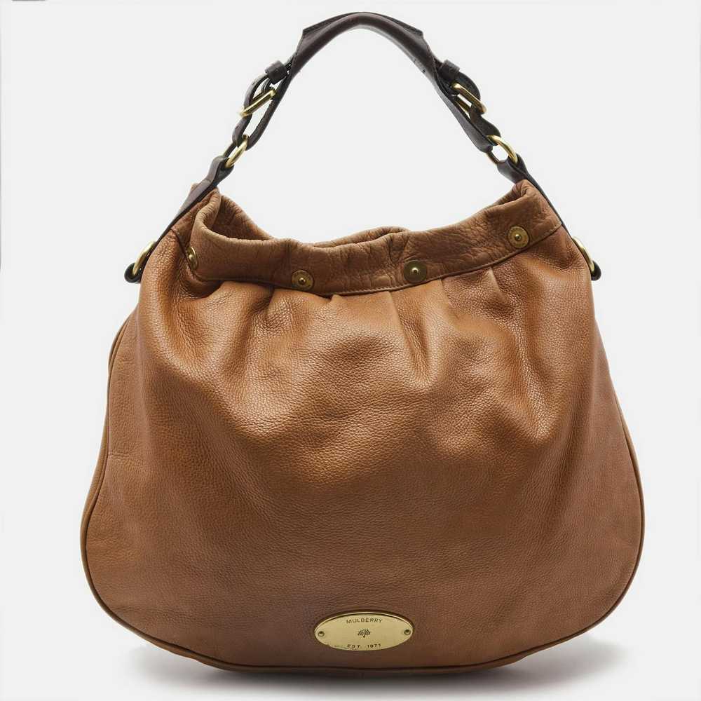 Mulberry MULBERRY Brown Pebbled Leather Mitzy Hobo - image 1