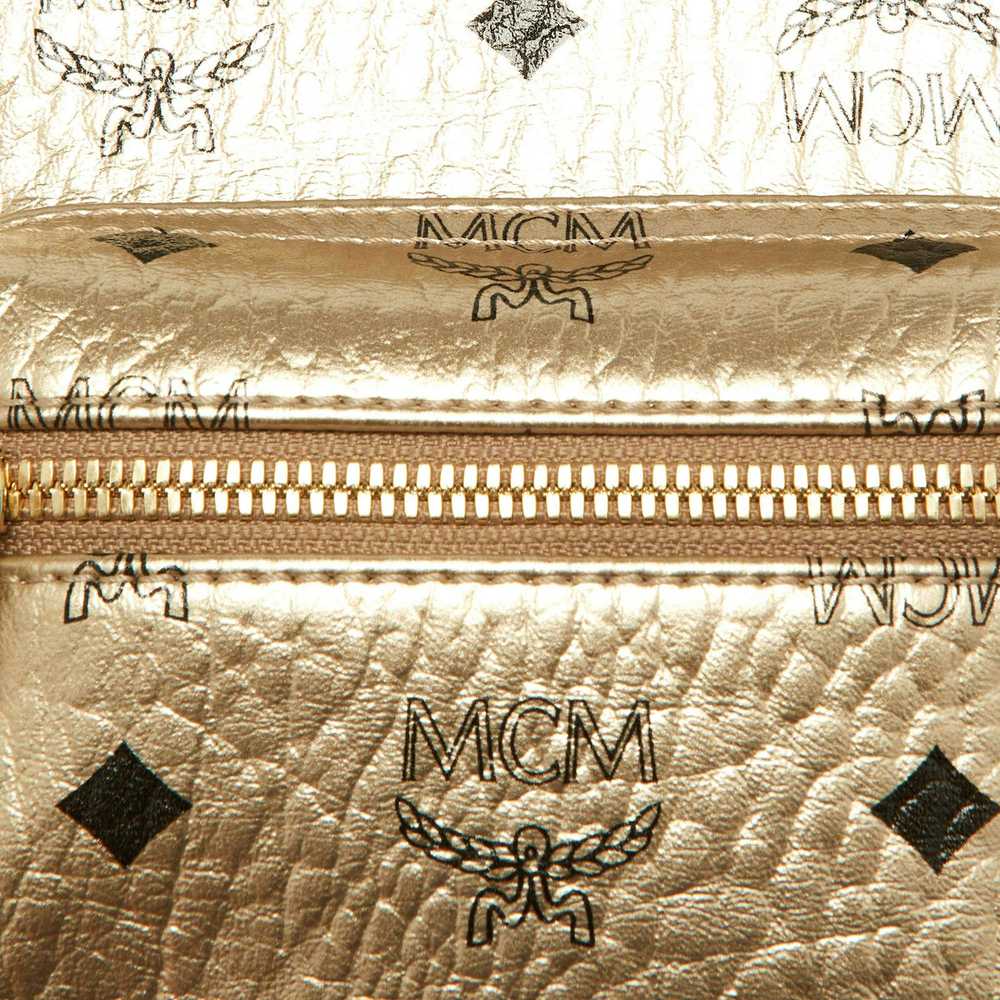 MCM MCM Beige Visetos Coated Canvas and Leather M… - image 5