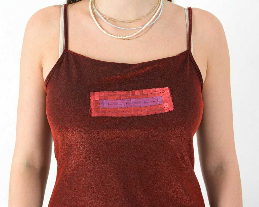 Other × Vintage Y2K French Slip Shimmer Spaghetti… - image 5