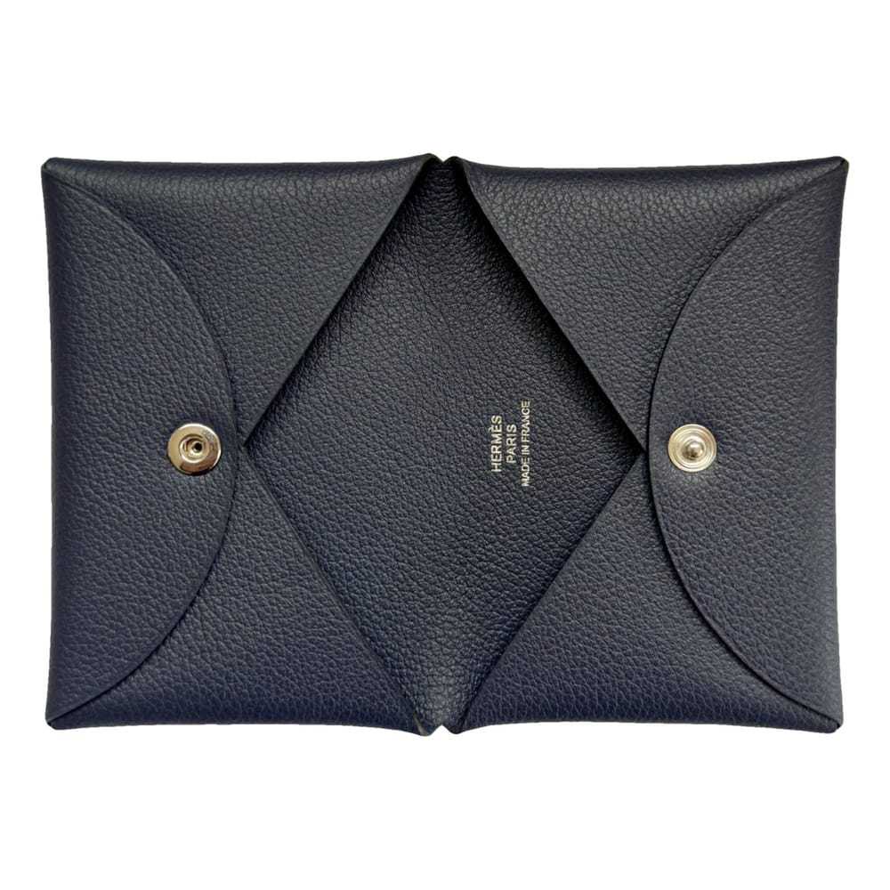 Hermès Calvi leather card wallet - image 1