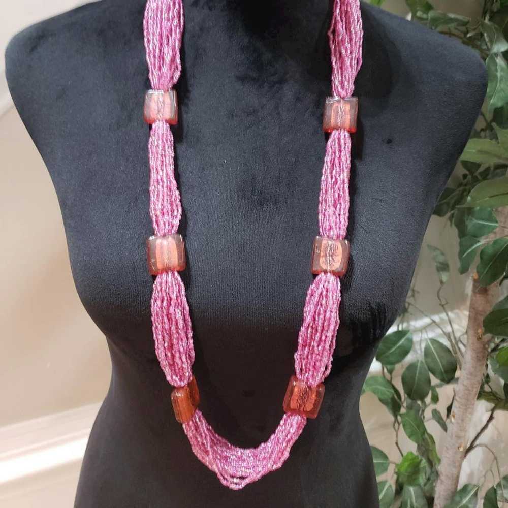 Other Fashion Beaded Multi Strands Opaline Glass … - image 1