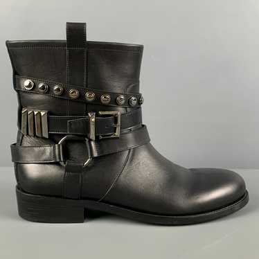 Casedei Boots Black Silver Studded Leather Pull O… - image 1