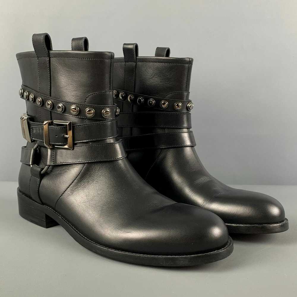 Casedei Boots Black Silver Studded Leather Pull O… - image 2