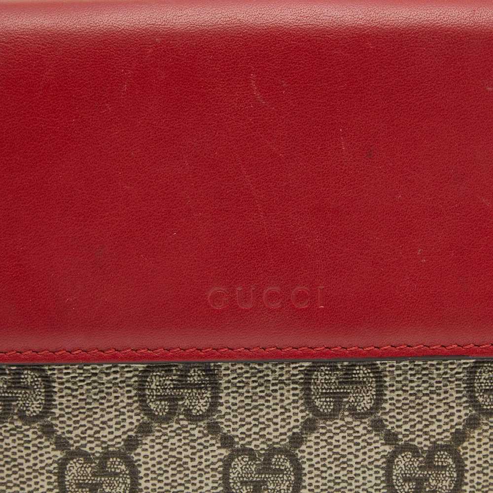 Gucci GUCCI Red/Beige GG Supreme Coated Canvas an… - image 6