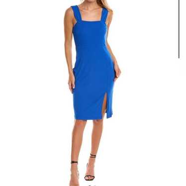 BLUE RIBBED SHEATH DRESS LIKE NEW!! - image 1