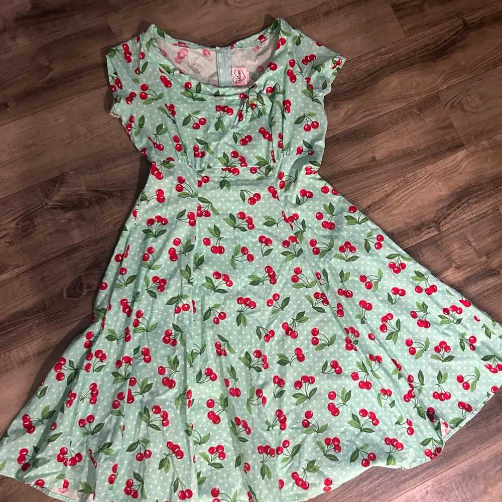 Heart of Haute mint green cherry  Sweetie Dress - image 2