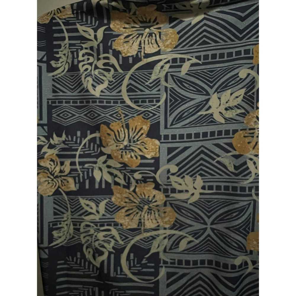 Vintage MissLook Blue Hawaiian Aloha Button Up Pu… - image 5