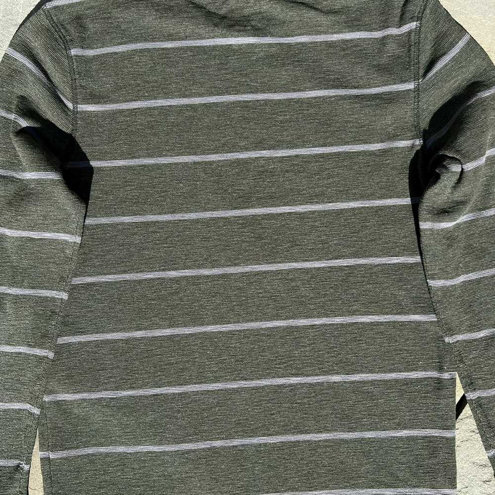 Urban Pipeline Olive Green Grey Striped Waffle Kn… - image 5