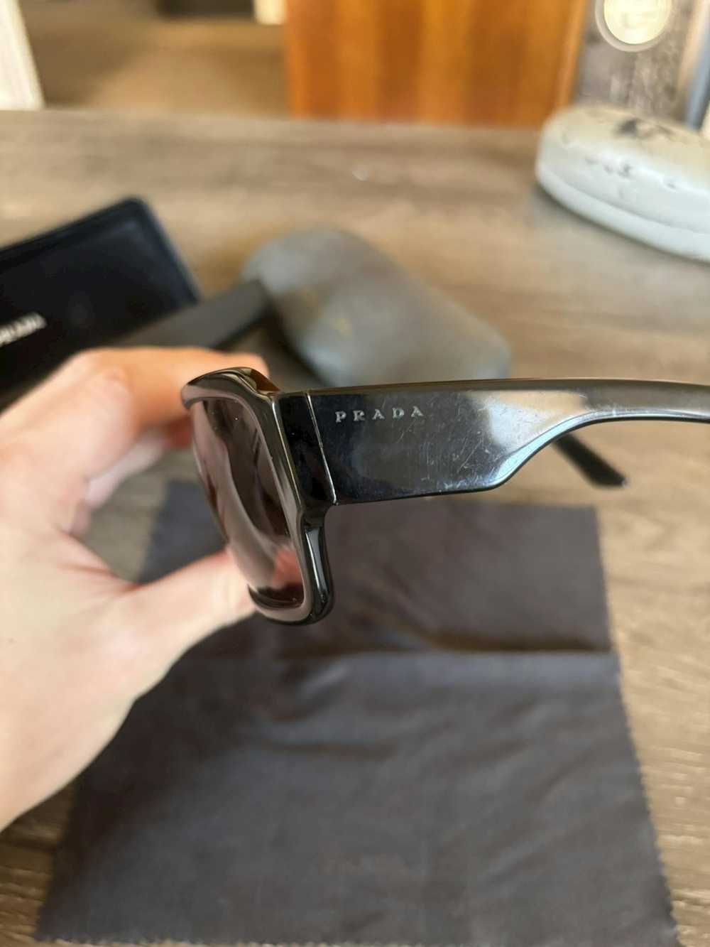 Prada Prada Black Square Frame Sunglasses - image 5