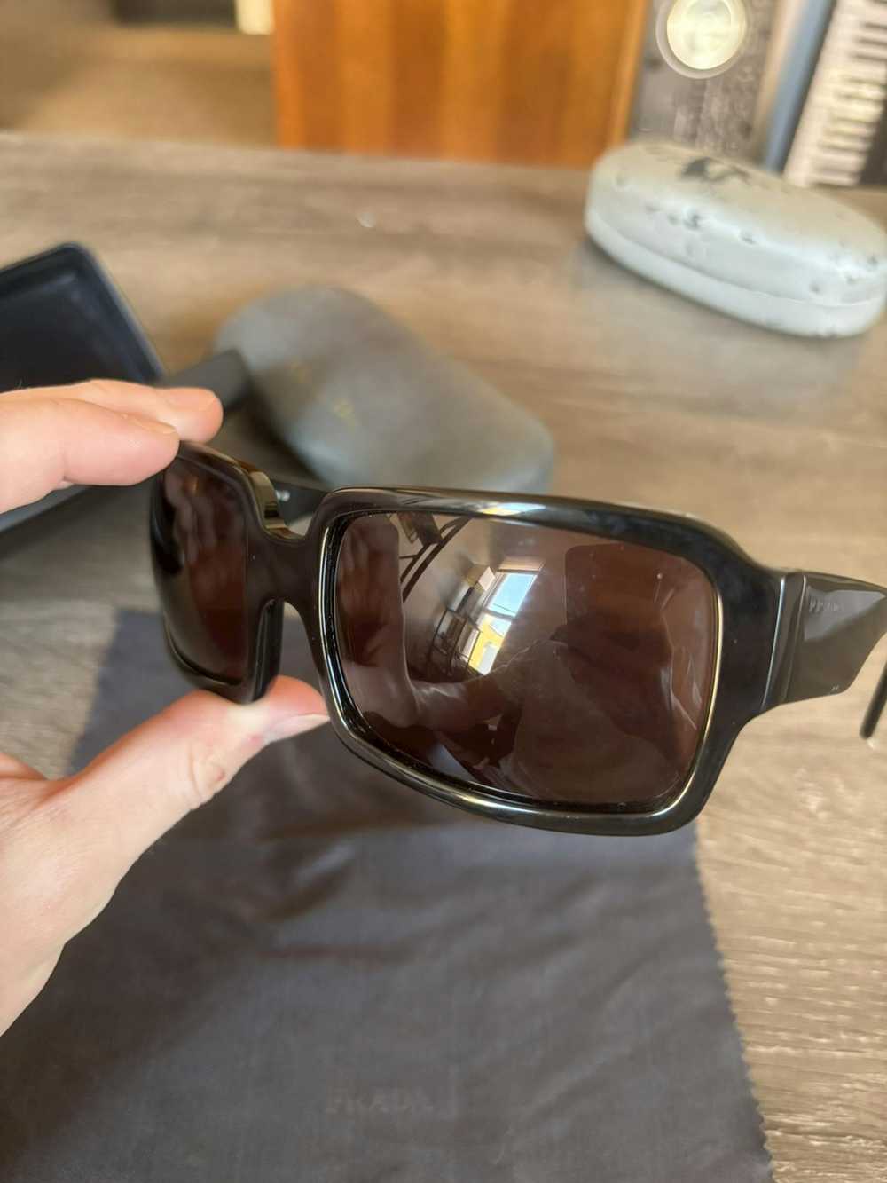 Prada Prada Black Square Frame Sunglasses - image 6