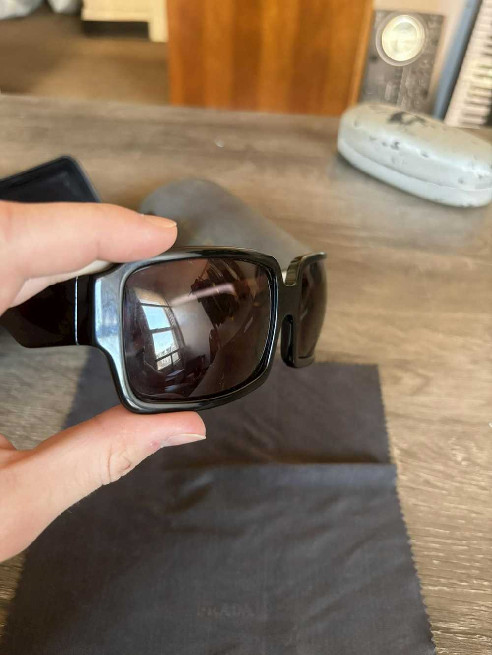 Prada Prada Black Square Frame Sunglasses - image 7