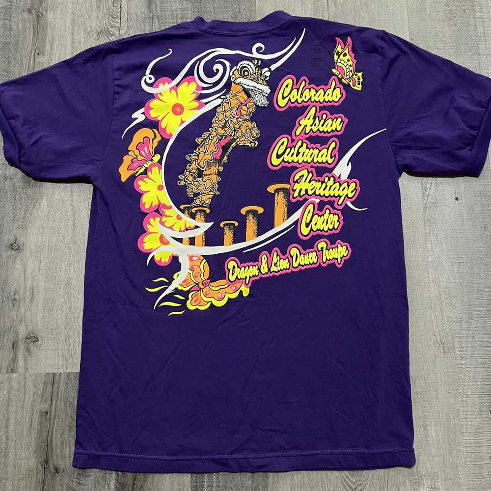 Vintage VTG Colorado Asian Purple Neon Chinese Dr… - image 3