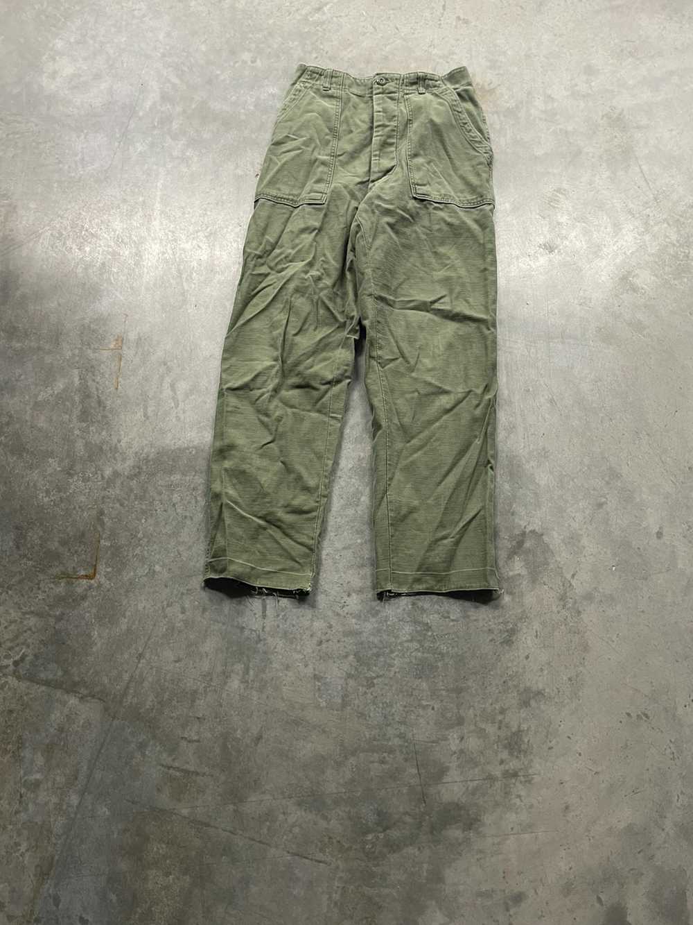 Vintage Vintage 60s US Army Fatigue OG 107 Pants (27x… - Gem