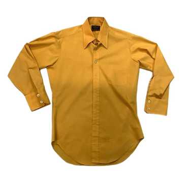 Sears Vintage Sears Yellow Long sleeve button dow… - image 1