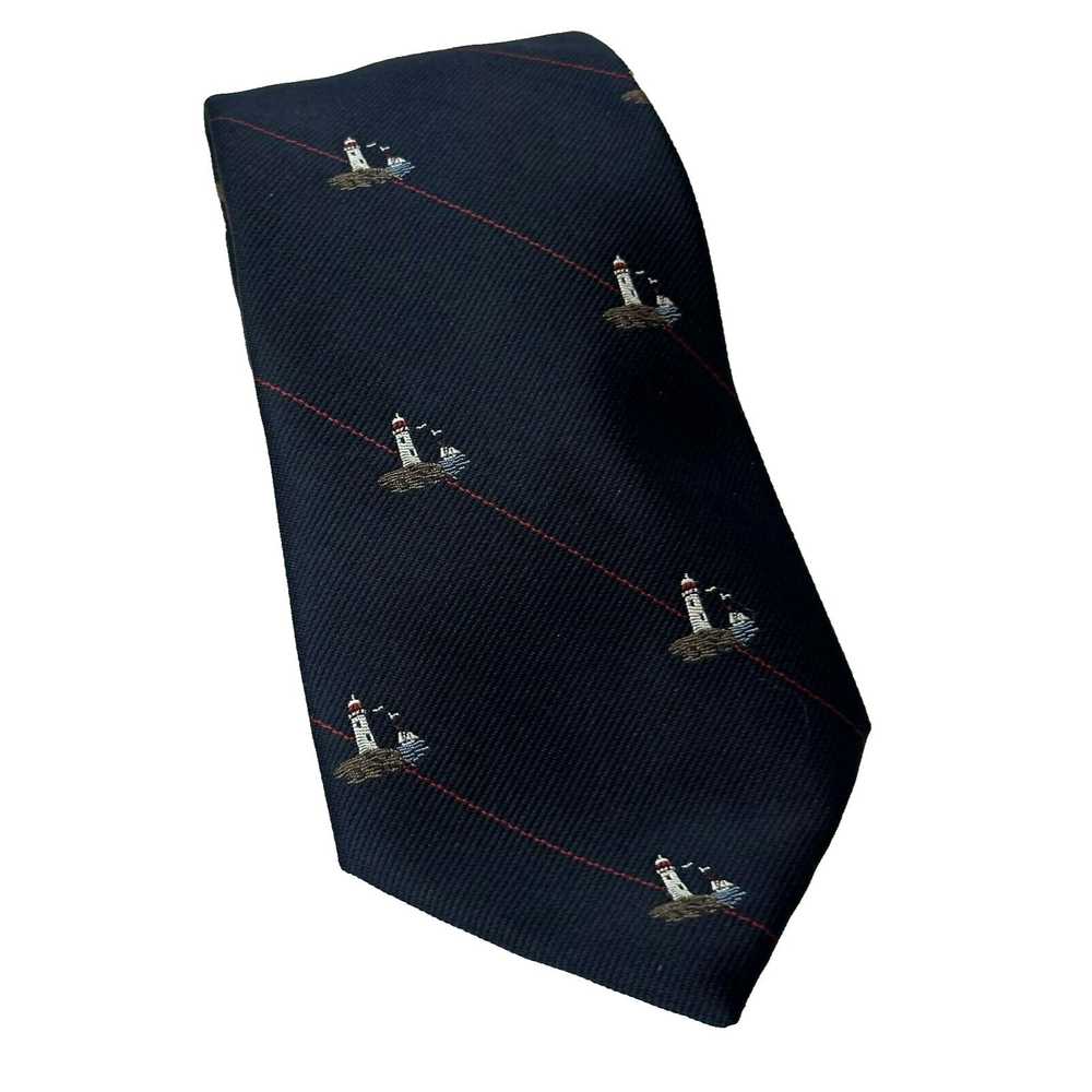 Other Alynn Neckwear, Tie, Navy "Light House" Pol… - image 1