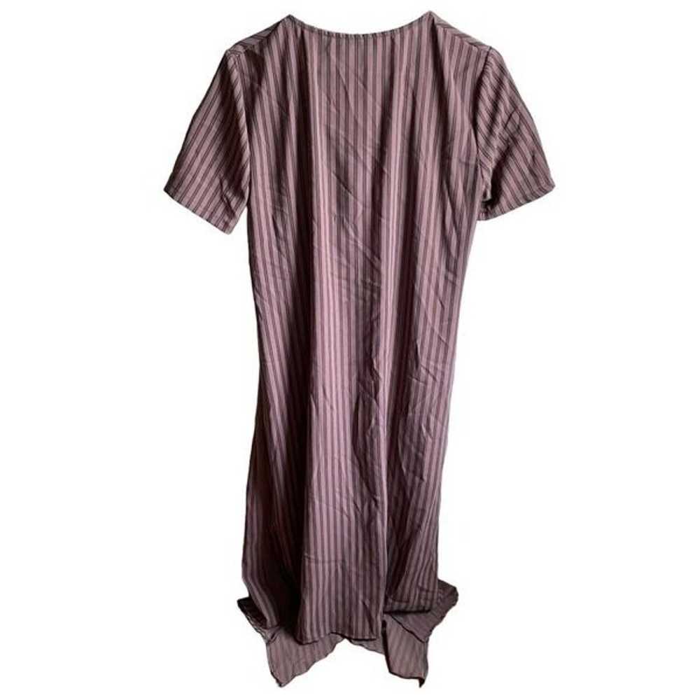 Zara Dress Womens L Midi Short Sleeve Ruffled Mer… - image 2