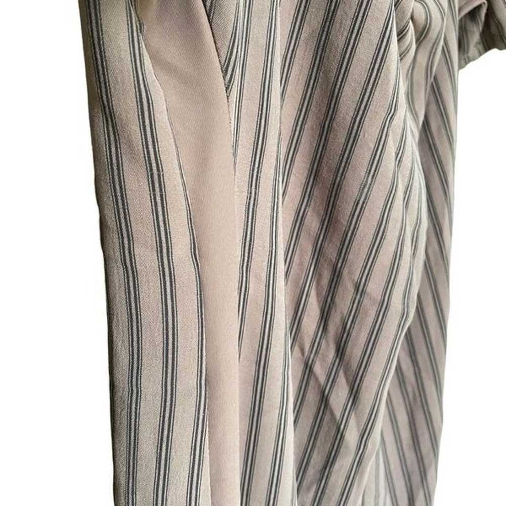 Zara Dress Womens L Midi Short Sleeve Ruffled Mer… - image 4
