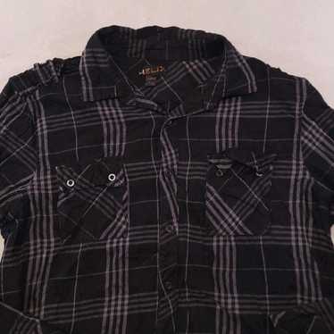 Helix Helix Tartan Flannel Long Sleeve Shirt Mens… - image 1