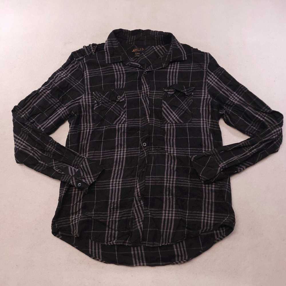 Helix Helix Tartan Flannel Long Sleeve Shirt Mens… - image 2