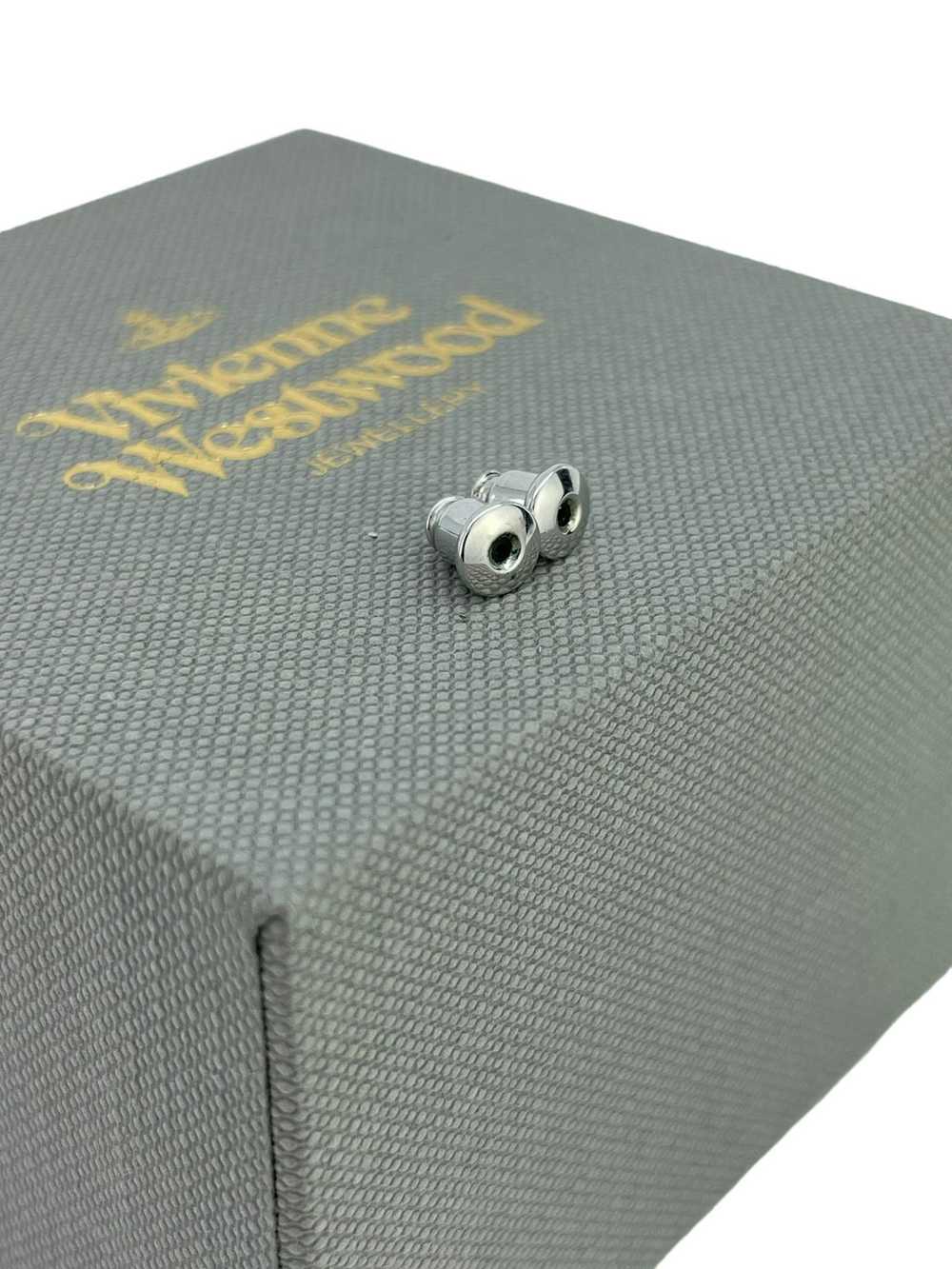 Vivienne Westwood Safety Pin Heart Orb Earrings - image 11