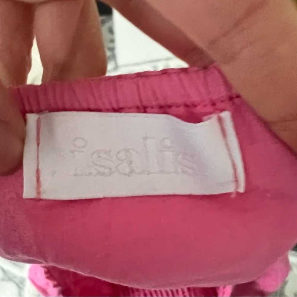 Isalis Pink Mini Criss Cross Open Back Cotton Fit… - image 2