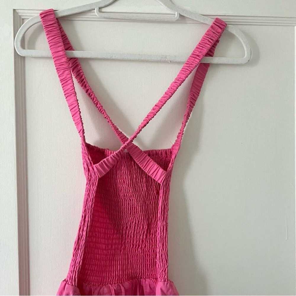 Isalis Pink Mini Criss Cross Open Back Cotton Fit… - image 4
