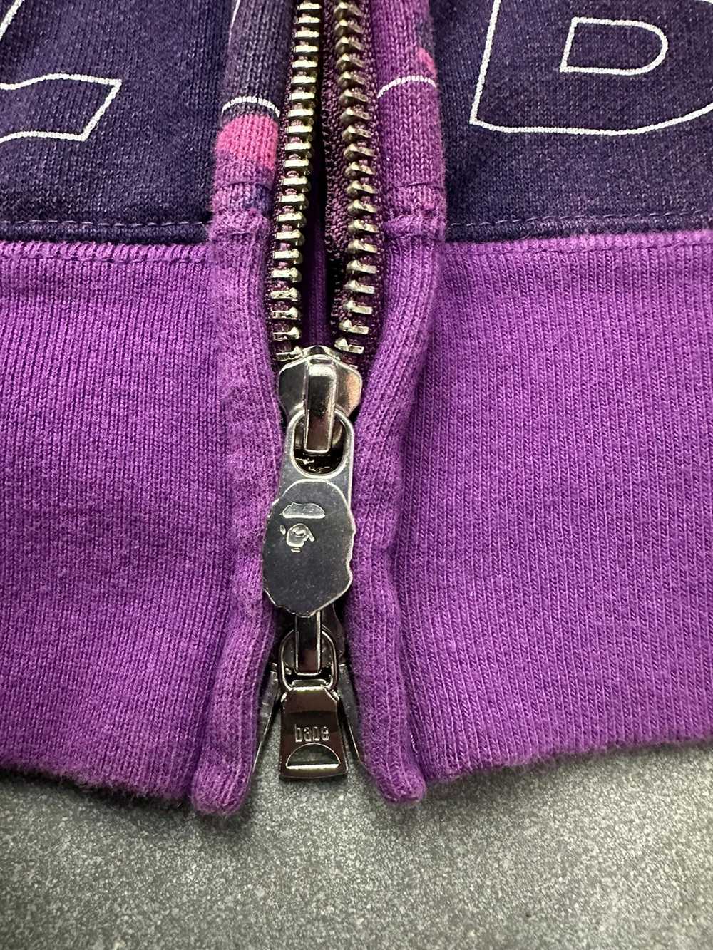 Bape Bape Text Color Purple Camo Full Zip Hoodie … - image 5