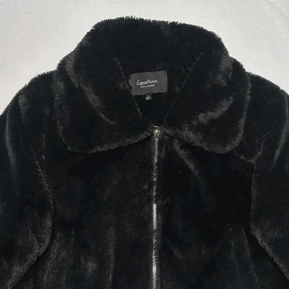 Nordstrom Sweet Rain Faux Fur Cropped Black Jacke… - image 4