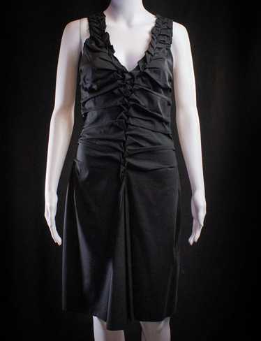 Prada × Vintage Prada Black Ruched Sleeveless Dres