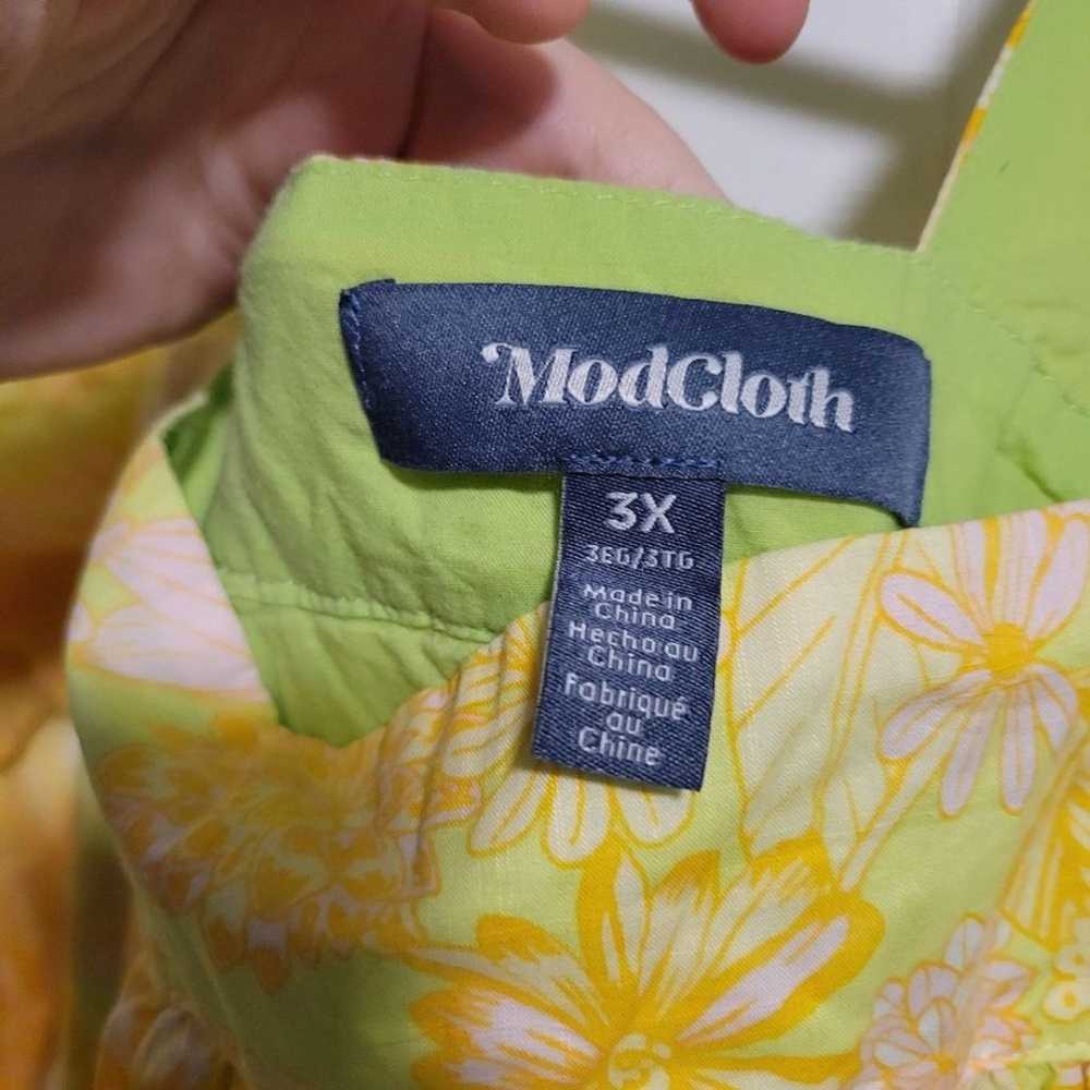Modcloth You Say Goodbye, I Say Yellow Floral Mid… - image 6