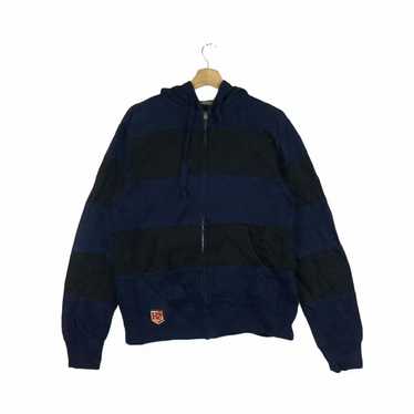 Habitat Vtg HABITAT JAPAN Striped Hoodie Jacket B… - image 1