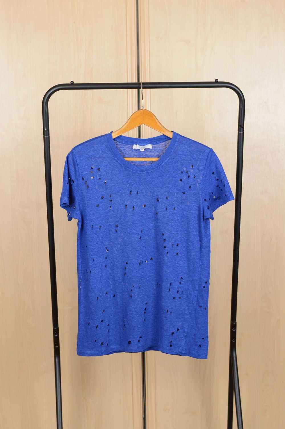 Iro IRO Clay Distressed Holes Linen tee - image 1