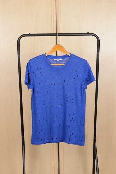 Iro IRO Clay Distressed Holes Linen tee